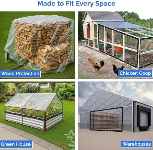 covers & all heavy duty clear vinyl tarp showing dimensions