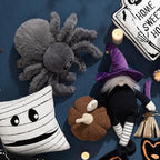 phantoscope halloween spider shaped throw pillow, faux fur, package contents