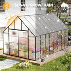 cdcasa 16.5x10.2x10 ft greenhouse for outdoors, extra large, package contents