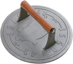 Norpro 8.75-Inch Cast Iron Bacon Press with Wood Handle, Round