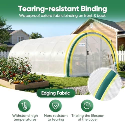 quictent 20x10x6.6ft tunnel greenhouse for outdoors with 2, package contents