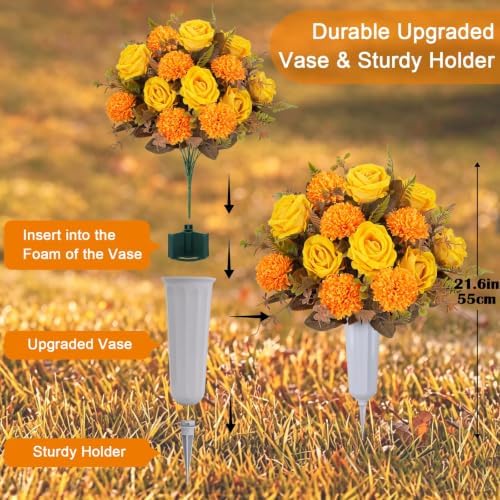 fall cemetery flowers for grave fall saddle flowers on a desk or shelf