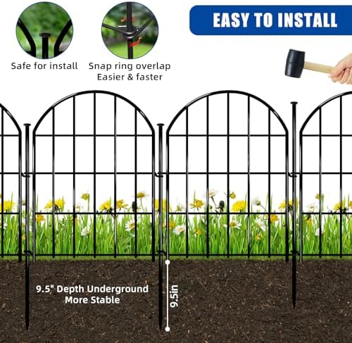 17in x 28ft decorative garden fence, 26 panels, package contents