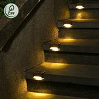 SOLPEX Solar Deck Lights Outdoor, Waterproof Led Lights for Outdoor Stairs, Step, Fence, Yard, Patio, and Pathway(24 Pack Warm White)