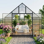 wacasa 24x10x10 ft polycarbonate greenhouse with aluminum frame, package contents