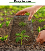 chicken wire cloche plant covers, 9 inch metal showing dimensions