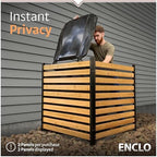 enclo charleston privacy screen, cedar wood, diy no shown in use