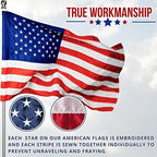 american flag - heavy-duty us flag - embroidered, side view