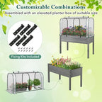 raised garden bed with greenhouse, waterproof sun-protective green, package contents