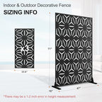 71" h freestanding metal privacy fences for outside shown in use