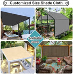 shade&beyond 90% sun shade cloth with grommets, 8', front angle view