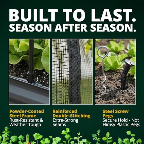 raised garden bed cover 6x3, crop cage for, package contents