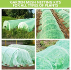 garden netting kit for raised beds, 10x30ft green showing dimensions