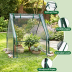 mini greenhouse with waterproof pad, 36" x 36" showing dimensions
