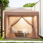 mfstudio 10x10 pop up canopy tent with netting shown in use