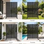 kozyard metal privacy screen 74" h x 47.2" on a desk or shelf
