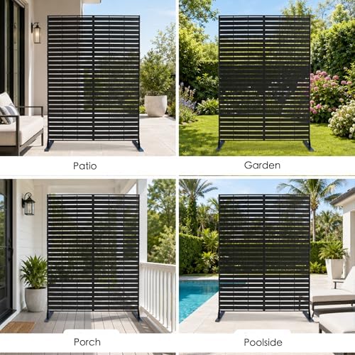 kozyard metal privacy screen 74" h x 47.2" on a desk or shelf