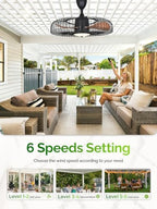 orison outdoor ceiling fans with lights for patio showing dimensions