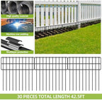 42.5ft(l) x 13in(h) animal barrier fence, 30 panels, front angle view