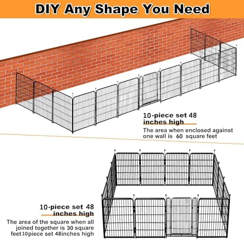 getlay 48 in(h) decorative garden fence with gate,8 on a desk or shelf