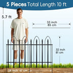 thealyn garden fence 32" h x 24" w showing dimensions