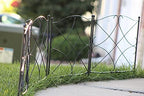 ashmanonline galvanized garden fence 24in x 10ft, black, side view