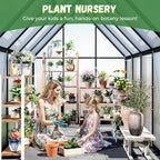 jocoevol 6x8ft galvanized steel greenhouse,walk-in green house for, package contents