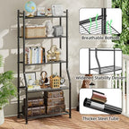 ekisemio 5-tier metal plant stand, heavy duty indoor, close-up detail