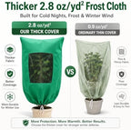 95 x 95 inch plant covers with clear, close-up detail