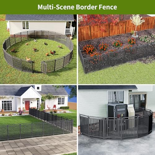 heavy duty garden fence animal barrier, 40" h, side view