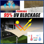 shademart 10' x 20' turquoise rectangle shade sail shown in use