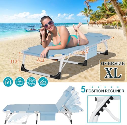 aboron 3-in-1 tanning chair, 5-position with face and, close-up detail