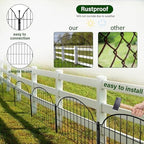 6 panels no dig decorative garden fence for showing dimensions
