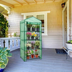 eagle peak mini greenhouse for indoor outdoor, 27x19x64 on a desk or shelf