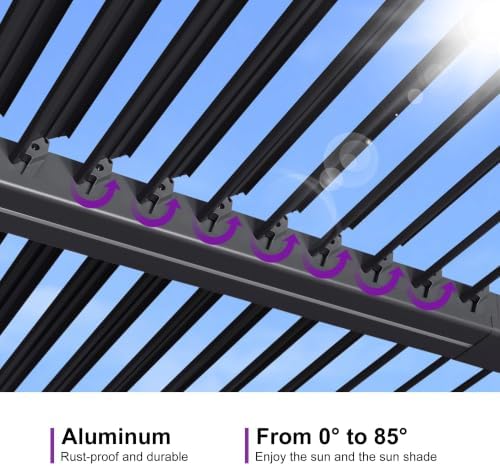 purple leaf 92ks louvered pergola 8' x 10' on a desk or shelf