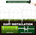 decorative garden fence 43.33ft x 17in - 40, side view