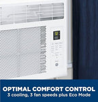 ge 5,000 btu digital window air conditioner for, side view