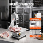 vevor commercial electric meat bandsaw, 1800w stainless steel, package contents