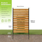 wood privacy fence screen outdoor privacy panels ac, side view