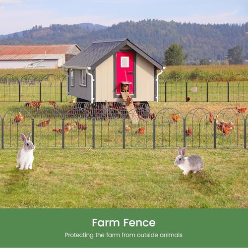 decorative garden fence,20ftx15.66 h,rustproof no dig fence, 19, front angle view