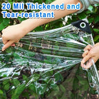 clear plastic tarp 10x10 ft, thickened 20 mil on a desk or shelf