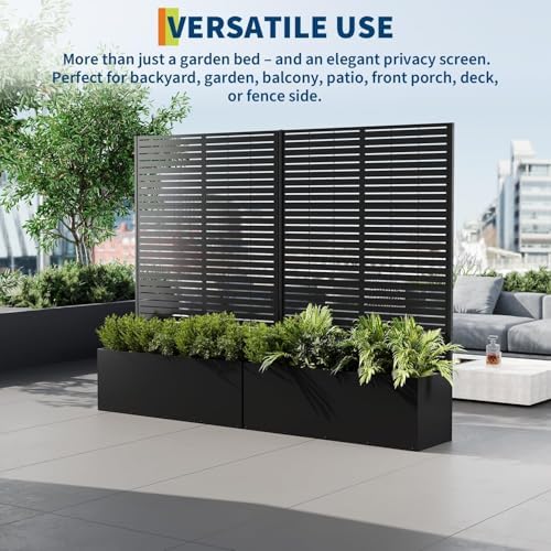 garveelife metal planter box with trellis 71"x47"x16", with, package contents