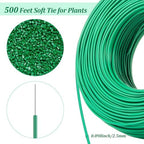 zhengmy 500ft/153m garden twist ties wire with cutter shown in use