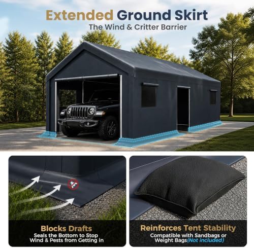phi villa 13x24ft portable garage carport, car tents on a desk or shelf