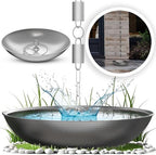 rain chains direct aluminum basin shown in use