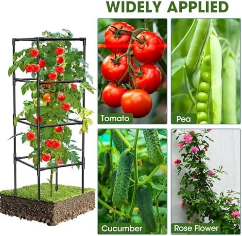 tomato cages, square tomato plant stakes support cages, package contents