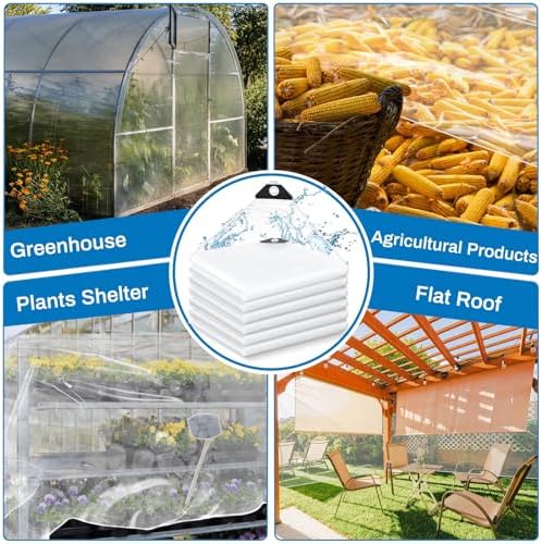6 x 8 ft clear tarps waterproof for, package contents