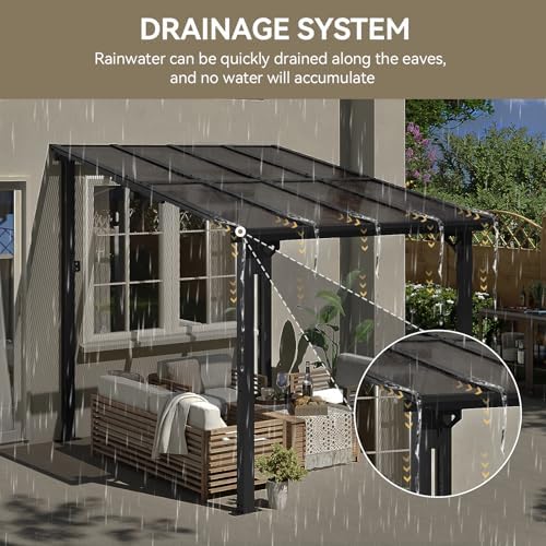 aoxun 8’x10’ gazebo for patio, gazebo pergola with, close-up detail
