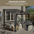 aoxun 8’x10’ gazebo for patio, gazebo pergola with, close-up detail