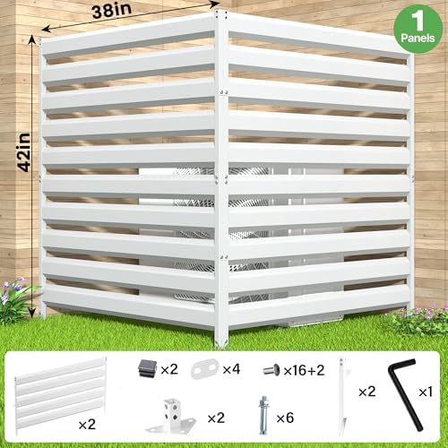 metal privacy fence screen, 42" h×38" w (1 shown in use
